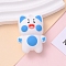 PVC Plastic Pendants, Cat Shape, Dodger Blue, 45x33mm