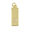 Brass Micro Pave Clear Cubic Zirconia Pendants, Real 18K Gold Plated, Rectangle, Letter P, 23.5x7.5x2mm, Hole: 3mm