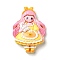 Cartoon Girls Opaque Resin Decoden Cabochons, Doll, Yellow, 54.5x38x10.5mm