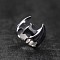 Bat Themes Alloy Adjustable Finger Rings, Gunmetal, Inner Diameter: Adjustable