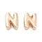 Rack Plating Alloy Pendants, Cadmium Free & Lead Free, Electroplate Nickel, Light Gold, Letter N, 9.5x7.5x4mm, Hole: 1.5x2.5mm