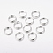 Iron Split Rings, Double Loops Jump Rings, Cadmium Free & Nickel Free & Lead Free, Platinum, 8x1.6mm, about 7.2mm inner diameter, about 7000pcs/1000g