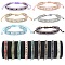 Polyster Braided Bead Bracelets, Bohemia Bracelets, Adjustable Bracelet, Random Color, Inner Diameter: 2-3/8 inch(6cm), 1Pc/Bag
