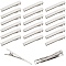 SUNNYCLUE 80Pcs Blank Hair Barrettes Bulk Metal French Hair Clips Silver Iron Simple Rectangle Plain Bow Ponytail Teeth Bows Holders Clasps Clips for DIY Craft Hairs Holder Hairclips Accessories Women