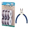 Round Aluminum Wire, with Iron Side Cutting Pliers, Coconut Brown, 15 Gauge, 1.5mm, 10m/roll, 6 rolls