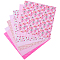 7Pcs Printed Cotton Fabric, for Patchwork, Sewing Tissue to Patchwork, Square, Deep Pink, 25x25cm