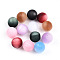 Frosted Resin Beads, Imitation Cat Eyes Beads, Round, Matte, Mixed Color, 15.5~16mm, Hole: 2~2.5mm
