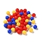 Rubberized Style Imitated Silicone Acrylic Beads, Round, Red, 8x7.5mm, Hole: 1.6mm, about 76pcs/20g