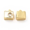 Brass Micro Pave Cubic Zirconia Beads, with Enamel, Cadmium Free & Lead Free, Real 18K Gold Plated, Camera, White, 9x10x7.5mm, Hole: 2.2mm