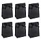 Paper Packing Bags with Bowknot, Rectangle, Black, 10.5x7.5x0.3cm, Open: 10.5x7.5x4.1cm