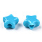 Opaque Acrylic Beads, Star, Deep Sky Blue, 9x9.5x5.5mm, Hole: 2.5mm, about 2050pcs/500g