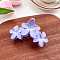 Candy Color Three Flower Plastic Claw Hair Clips, Hair Accessories for Women & Girls, Lilac, 95x55mm