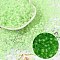 6/0 Luminous Glass Seed Beads, Round Hole, Frosted Inside Colours, Glow in the Dark, Rondelle, Pale Green, 4.5x3.5mm, Hole: 1.5mm, about 500pcs/50g