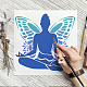 Plantilla de pintura de yoga Fingerinspire DIY-WH0391-0125-7