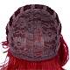 ショートカーリーボブウィッグ  合成かつら  前髪あり  耐熱高温繊維  女性のために  赤ミディアム紫  13.77インチ（35cm） OHAR-I019-10A-6
