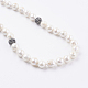 Collares de perlas naturales de agua dulce con cuentas y rhinestone de arcilla polimérica NJEW-F174-16-3