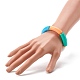Chunky Curved Tube Acrylperlen Stretch-Armband für Mädchen Frauen BJEW-JB06684-01-3
