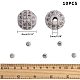 Nbeads 10 Stk. Rack plattiert Messing Zirkonia runde Perlen 8mm für DIY Schmuck machen Charms ZIRC-NB0001-05-2