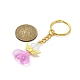 Porte-clés en acrylique et alliage coeur ange KEYC-JKC00583-02-3