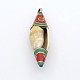 Main pendentifs de riz de style tibétain TIBEP-M033-04A-2