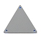 三角形のアクリルミラーにラインストーンを縫い付けます  衣料品アクセサリー  マルチ連リンク  ブルー  24.5x28x4mm  穴：1.2mm MACR-G065-02A-02-2