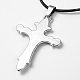 Alloy Cross Pendant Necklaces for Women X-NJEW-L401-35P-2