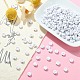 300pcs 2 styles de perles acryliques blanches opaques MACR-YW0002-58B-5