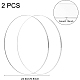 Benecreat 2 pièces disque de cercle acrylique transparent 3mm d'épaisseur 250mm feuille de fonte de diamètre intérieur pour les projets d'artisanat OACR-BC0001-03E-2