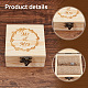 Cajas cuadradas de madera para guardar anillos CON-WH0086-062-4