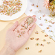 DICOSMETIC 150Pcs Crystal Dangle Charms Small Glass Pendants Rondelle Crackle Glass Charms with Brass Findings for DIY Craft Jewelry Making FIND-DC0001-69-3