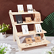 NBEADS 4-Tier Wood Earring Display Riser ODIS-WH0025-109-5