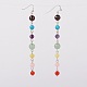 Dangling Gemstone Earrings EJEW-JE01393-1