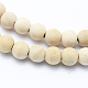 Chapelets de perles en bois naturel WOOD-P011-07-10mm-3