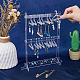 SUPERFINDINGS 1 Set Transparent Acrylic Earring Display Stand with 16pcs Coat Hangers Stud Earring Jewelry Show Holder Plastic Display Rack Stand Organizer for Jewelry Display Retail Store EDIS-FH0001-06-3