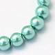 Backen gemalt pearlized Glasperlen runden Perle Stränge HY-Q003-4mm-32-2