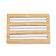 Supporti per vassoi espositori per anelli in bambù rettangolari a 3 slot RDIS-WH0002-27A-1