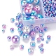 497pcs 5 cuentas de perlas de imitación de plástico abs arco iris de estilo OACR-YW0001-07C-6