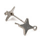 Risultati degli orecchini a bottone in acciaio inossidabile a forma di stella 201 STAS-Q251-02P-2