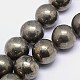 Chapelets de perles de pyrite naturelle  G-L031-20mm-01-1