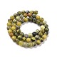 Brins de perles turquoise jaune naturel (jaspe) G-Q462-6mm-22-6