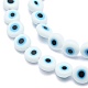 Chapelets de perles rondes de chalumeau manuelles de mauvais œil LAMP-L058-8mm-14-3