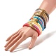 Set di bracciali elastici impilabili per donna con perline heishi in argilla polimerica fatti a mano BJEW-JB07451-2