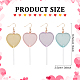 FIBLOOM 4 Pairs 4 Colors Acrylic Heart Lollipop Dangle Earrings EJEW-FI0001-14-2