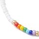 Bracelets extensibles en perles de verre BJEW-JB09976-3