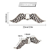 SUNNYCLUE 1Box 100Pcs Christmas Charms Alloy Angel Wings Beads Bulk Tibetan Style Wing Beads for jewellery Making Charms Fairy Angel Wing Spacer Loose Beads Bracelets Earrings Supplies Antique Silver TIBEB-SC0001-16-2