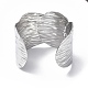 304 bracelet manchette grand ouvert en acier inoxydable pour femme BJEW-F442-02P-3
