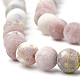 Fili di perle di diaspro / kiwi in marmo naturale e sesamo G-T106-287-2