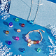 PandaHall 100 pcs Glass European Beads GLAA-PH0007-33-5
