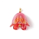 Lily Flower Charms PALLOY-JF02542-01-3