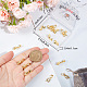 Beebeecraft 1 Box 18Pcs Bail Clasp 18K Gold Plated Tree Leaf Shape Charm Clip Loop Pinch Connector Clasp Bails for Jewelry Making Art DIY Crafts KK-BBC0007-51-3